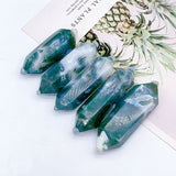 Double point moss agate Tower