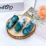 Double point moss agate Tower