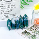 Double point moss agate Tower