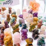 Hand Carving Fluorite Rabbit,Quartz Crystal Rabbit,