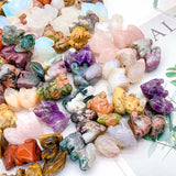 Hand Carving Fluorite Rabbit,Quartz Crystal Rabbit,