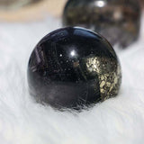 Fluorite with pyrite sphere