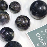 Fluorite with pyrite sphere