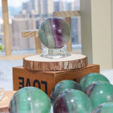 Watermelon Fluorite Sphere